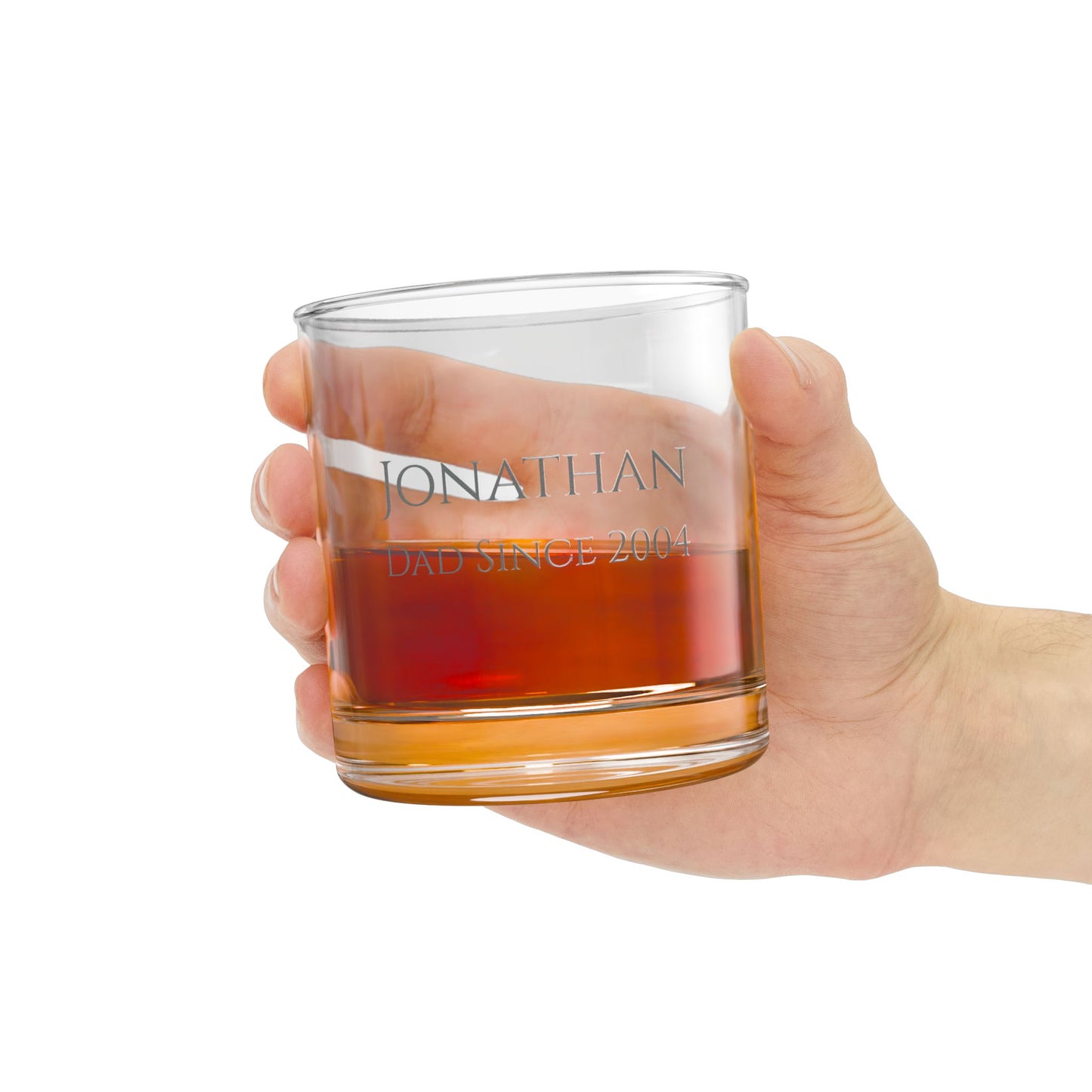 [Name] · Dad Since [Year] | Custom Whiskey Glass