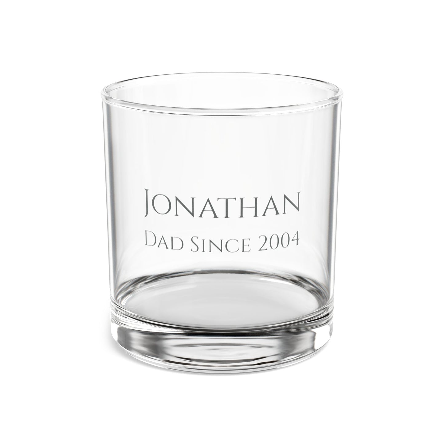 [Name] · Dad Since [Year] | Custom Whiskey Glass